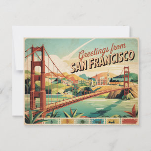 San Francisco Golden Gate Bridge Briefkaart