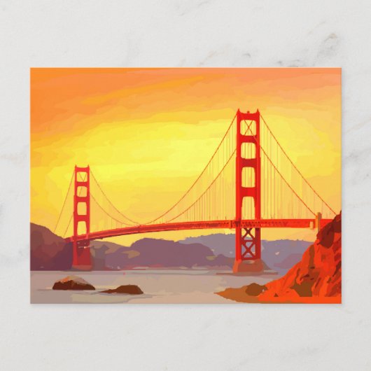 San Francisco Golden Gate Bridge Briefkaart (Voorkant)