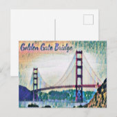 San Francisco Golden Gate Bridge Briefkaart (Voorkant / Achterkant)