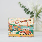 San Francisco Golden Gate Bridge Briefkaart (Staand voorkant)