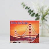 San Francisco Golden Gate Bridge Briefkaart (Staand voorkant)
