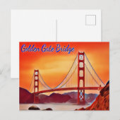 San Francisco Golden Gate Bridge Briefkaart (Voorkant / Achterkant)