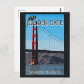 San Francisco  Golden Gate Bridge Briefkaart (Voorkant / Achterkant)