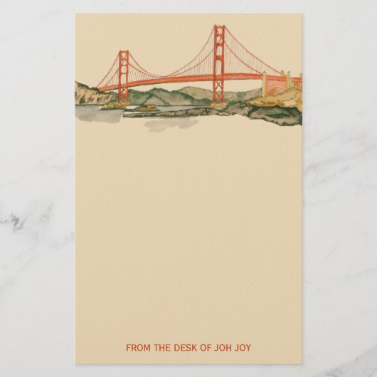 San Francisco Golden Gate Bridge Briefpapier (Voorkant)