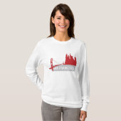 San Francisco Golden Gate Bridge Dames Tee Shirt (Voorkant volledig)