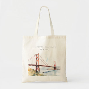 San Francisco Golden Gate Bridge Landschap Bruilof Tote Bag