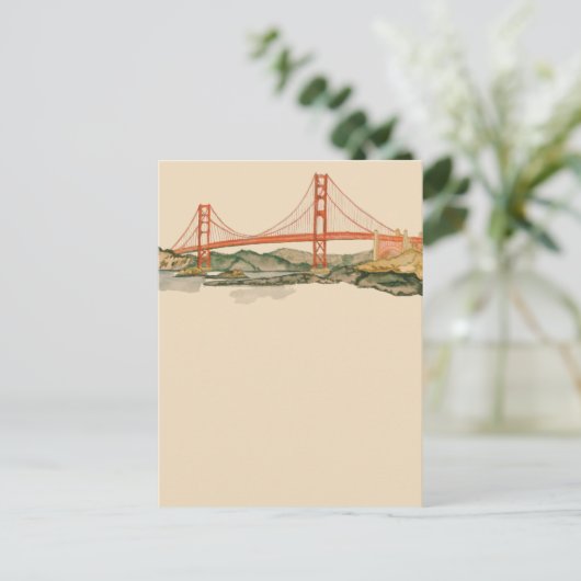 San Francisco Golden Gate Bridge Notecard Briefkaart (Staand voorkant)