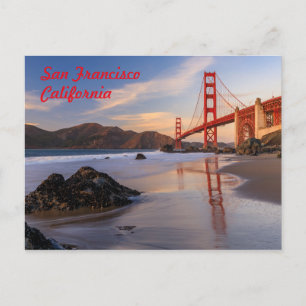 San Francisco Golden Gate Bridge op zonsondergang Briefkaart
