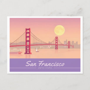San Francisco Golden Gate Bridge Pastelreizen Briefkaart
