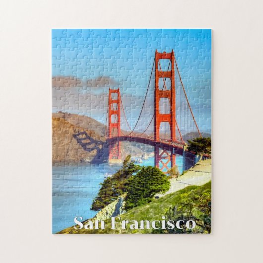 San Francisco, Golden Gate Bridge, Reisposter Legpuzzel (Verticaal)