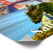 San Francisco, Golden Gate Bridge, Reisposter Poster (Hoek)