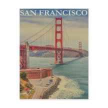 San Francisco Golden Gate Bridge Retro 