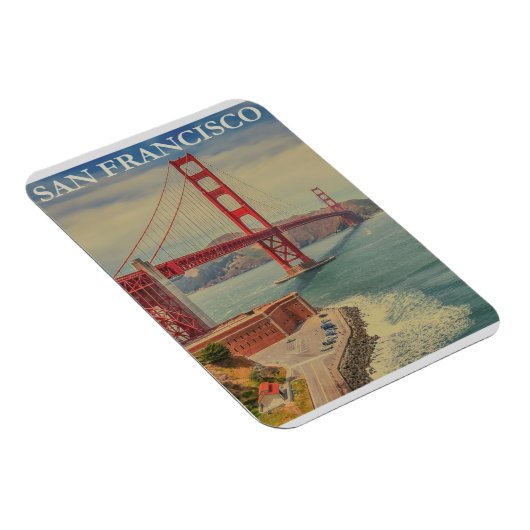San Francisco Golden Gate Bridge Retro  Magneet (Rechterzijde)