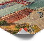 San Francisco Golden Gate Bridge Retro  Poster (Hoek)