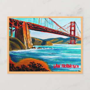 San Francisco Golden Gate Bridge schilderij Feestdagenkaart
