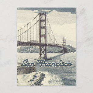 San Francisco Golden Gate Bridge ✪  stijl Briefkaart