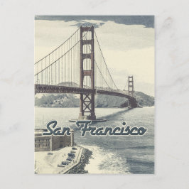 San Francisco Golden Gate Bridge ✪  stijl Briefkaart