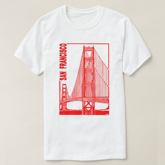 San Francisco-Golden Gate Bridge T-shirt (Design voorkant)