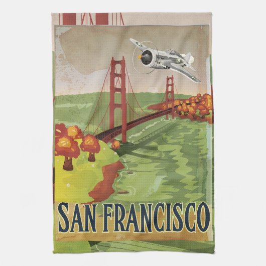 San Francisco Golden Gate Bridge Theedoek (Verticaal)