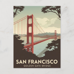 San Francisco Golden Gate Bridge Uitzicht Briefkaart
