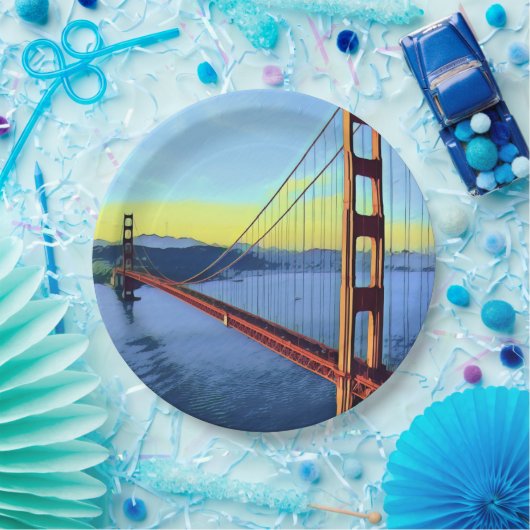 San Francisco - GOLDEN GATE - Brug Papieren Bordje (Feest)