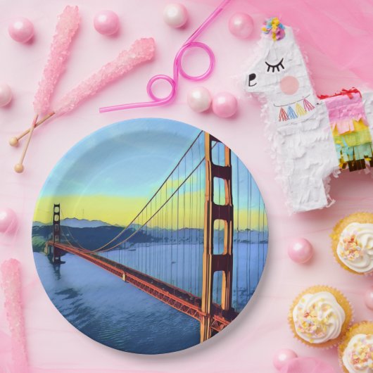 San Francisco - GOLDEN GATE - Brug Papieren Bordje (Feest)