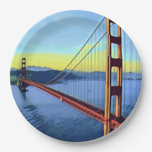 San Francisco - GOLDEN GATE - Brug Papieren Bordje (Voorkant)