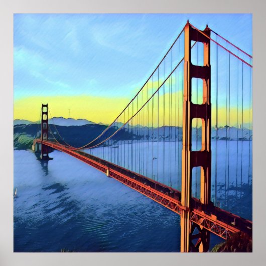 San Francisco - GOLDEN GATE - Brug Poster (Voorkant)