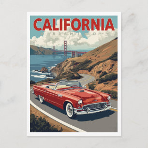San Francisco Golden Gate-brug Retro Auto Briefkaart