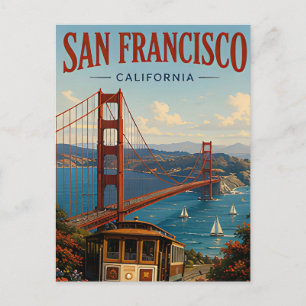 ❤️ San Francisco Golden Gate Silhouette Stijl ❤️ Briefkaart