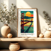 San Francisco Golden Gate Sunset Poster
