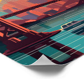 San Francisco Golden Gate vintage reizen Poster (Hoek)