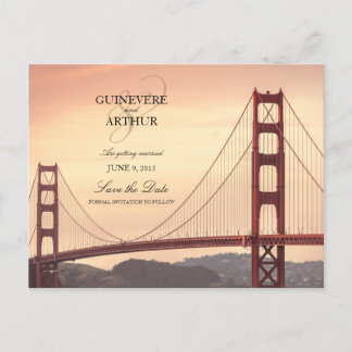 San Francisco Golden Gate Wedding Save the Date Aankondigingskaart