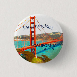 San Francisco GoldenGate Ronde Button 3,2 Cm