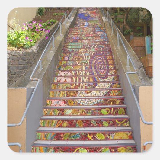 San Francisco Hidden Garden Steps #1 Sticker (Voorkant)