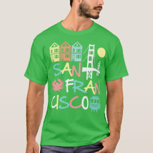 San Francisco Icons  Retro Colorful T-shirt