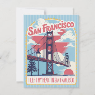 San Francisco "Ik Liet Mijn Hart" Golden Gate Brid Briefkaart