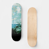 San Francisco Island_cyan Skateboard (Voorkant)