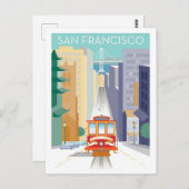 San Francisco kabelbanen Briefkaart (Voorkant / Achterkant)