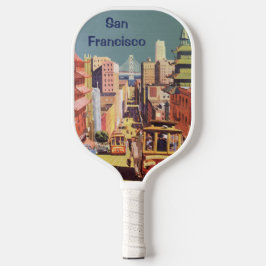  San Francisco kabelbanen reizen Poster Art Pickleball Paddle
