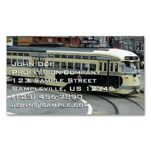 San Francisco Kabeltram Magnetisch Visitekaartje
