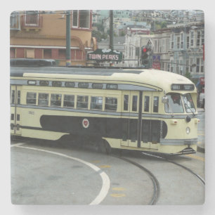 San Francisco Kabeltram Stenen Onderzetter