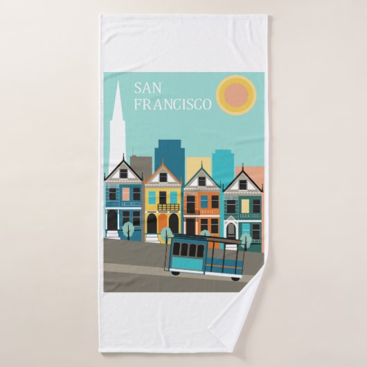 San Francisco  Kunst Badhanddoek (Badhanddoek)