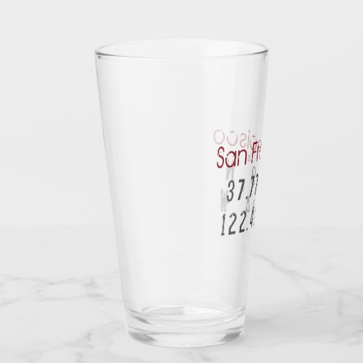 San Francisco Latitude Longitude Glas (Rechts)