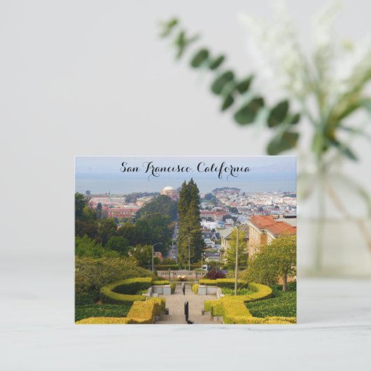 San Francisco Lyon Street Steps #3-2 Briefkaart (Staand voorkant)