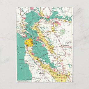 San Francisco Map Briefkaart