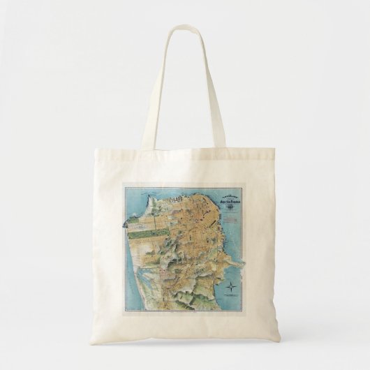 San Francisco Map Tote Bag (Voorkant)
