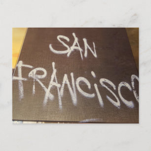 San Francisco met de hand geschilderd bord Briefkaart