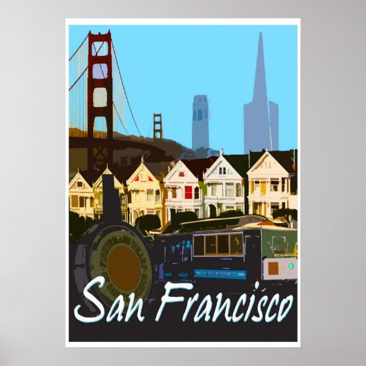 San Francisco  Montage Travel Poster (Voorkant)