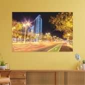 San Francisco nachtelijke stadsgezicht met lichte Canvas Afdruk (Insitu (Woonkamer))